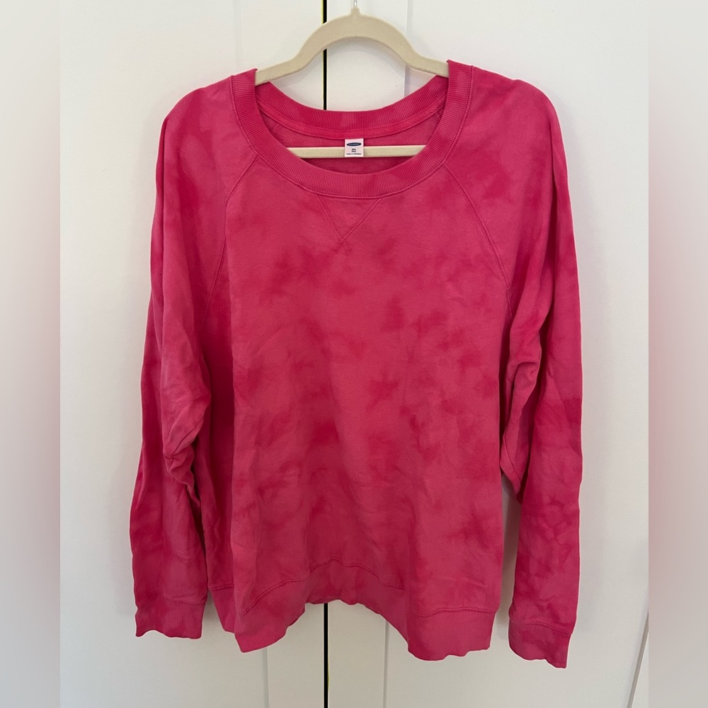 XXL Tall old navy pink tie dye sweatshirt NWOT